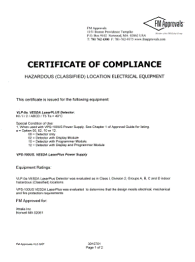 Product Certificate